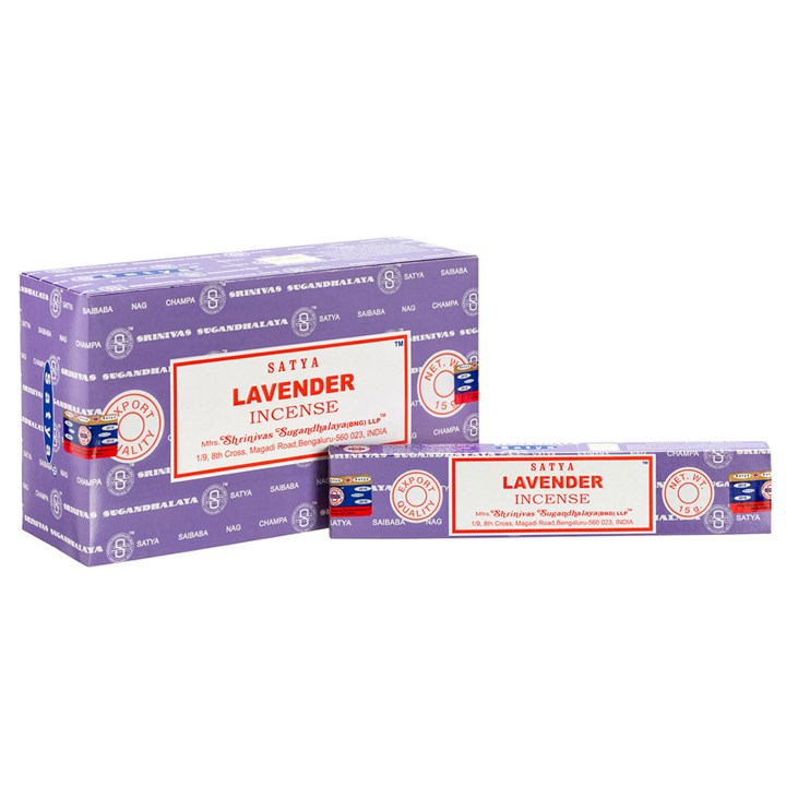 Set of 12 Lavender Incense Sticks by Satya (12/50), image 1 of 2