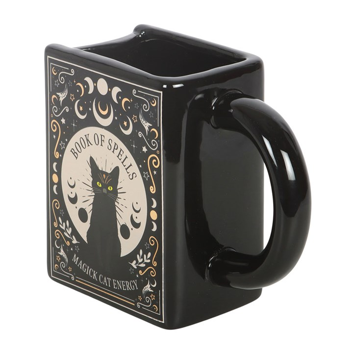 Black Cat Magick Book of Spells Book Shaped Mug, image 3 of 5