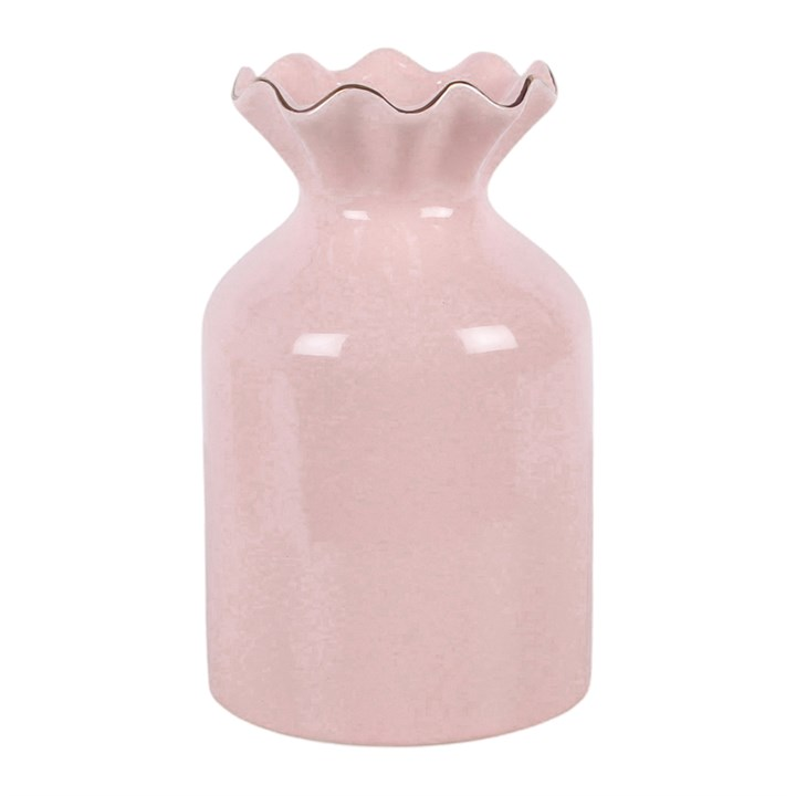 Pink Fluted Flower Vase, image 3 of 6