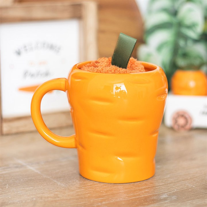 Carrot Shaped Mug and Socks Set, image 1 of 6
