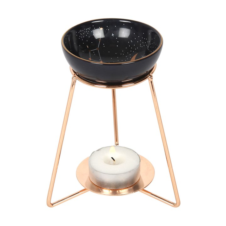 Purple Star Sign Oil Burner on Metal Base, image 1 of 3
