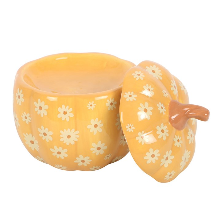 Groovy Floral Pumpkin Oil Burner, image 3 of 5