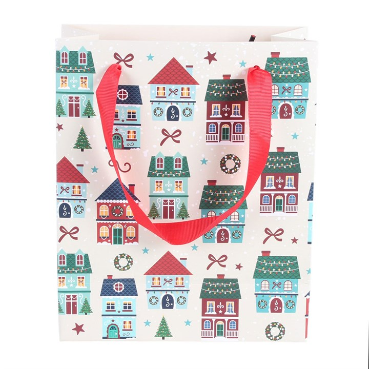 Christmas Street Print Gift Bag, image 4 of 6