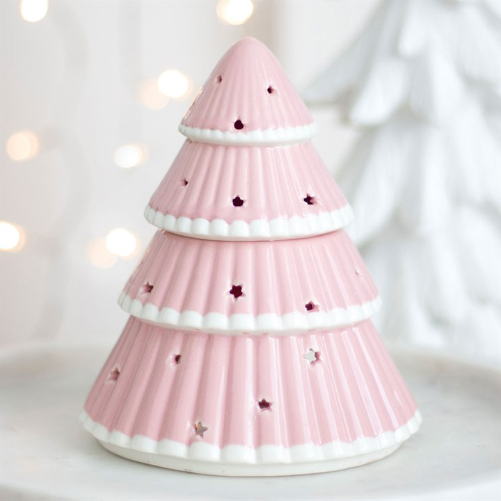 Pink Christmas Tree Oil Burner, image 1 of 6