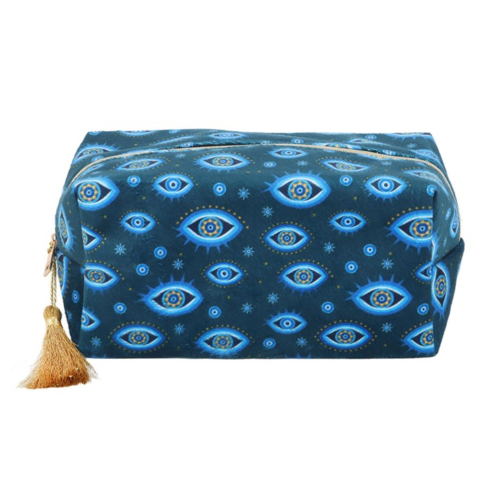 All Seeing Eye Print Velvet Makeup Bag, image 3 of 5