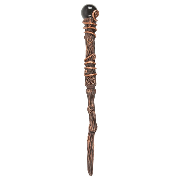 Protection Black Obsidian Crystal  Wand with Pouch, image 4 of 5