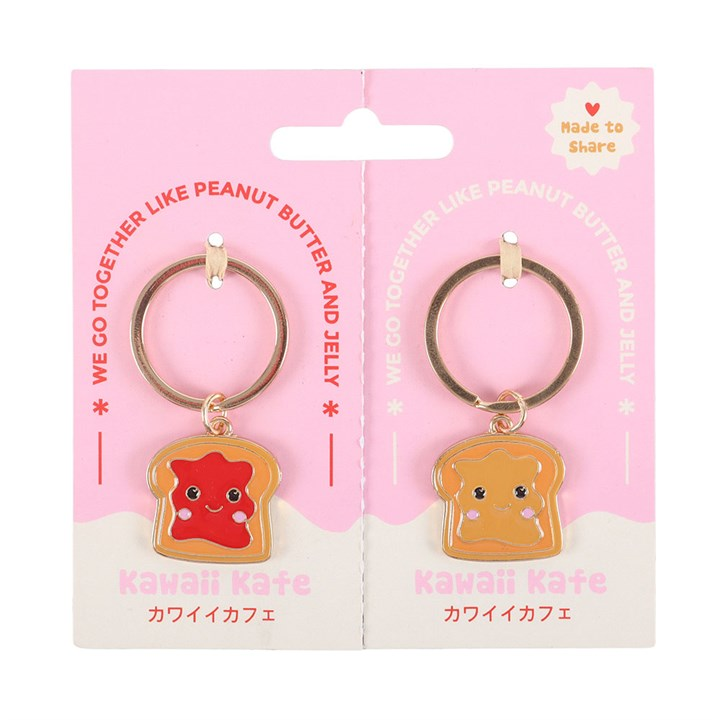 Set of 2 Peanut Butter and Jelly Keyrings, image 3 of 6