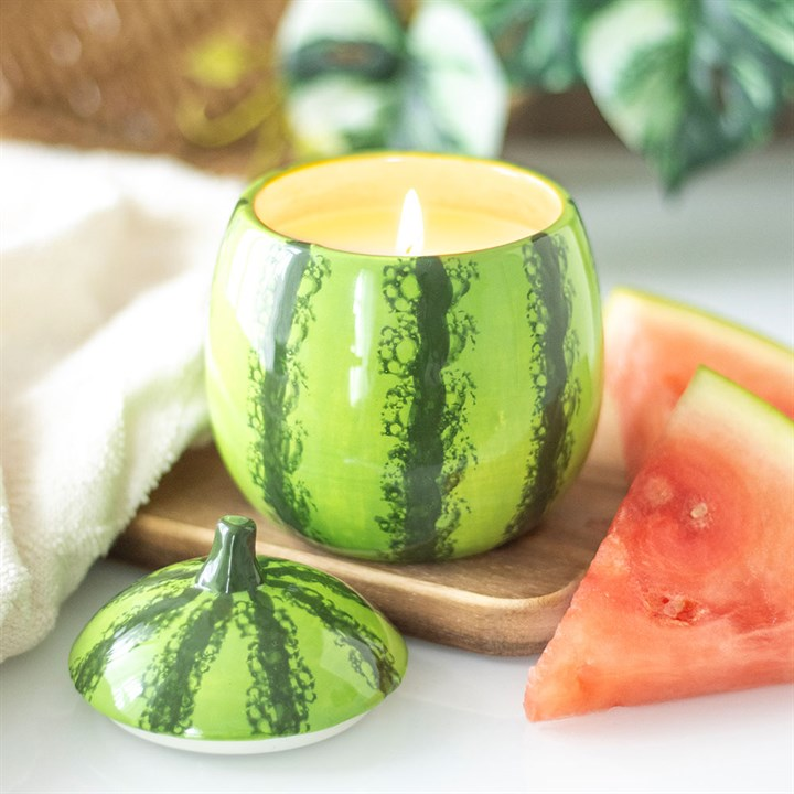 Watermelon Shaped Candle Jar, image 1 of 5