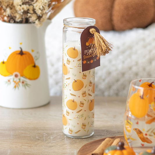 Pumpkin Print Tube Candle, image 1 of 5