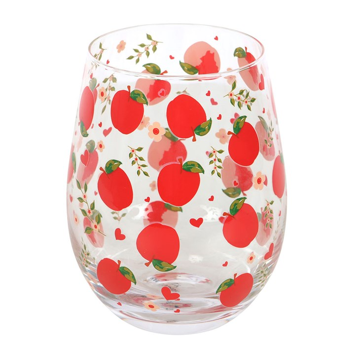 Apple Print Stemless Glass, image 2 of 5
