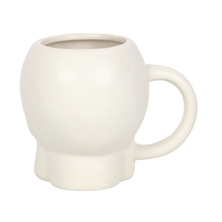 Matte White Skull Mug, image 4 of 5