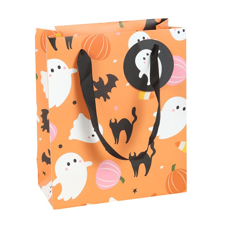 23cm Sweet and Spooky Ghost Print Gift Bag, image 2 of 4