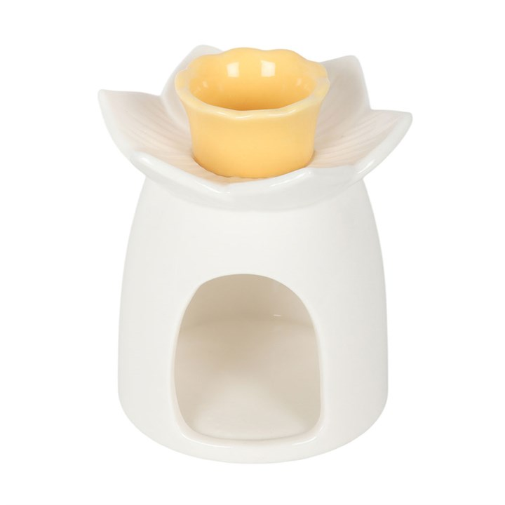 White Daffodil Oil Burner and Wax Warmer, image 5 of 7