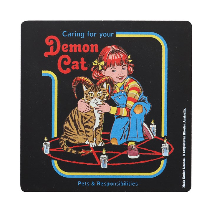 Demon Cat Coaster by Steven Rhodes, image 2 of 5