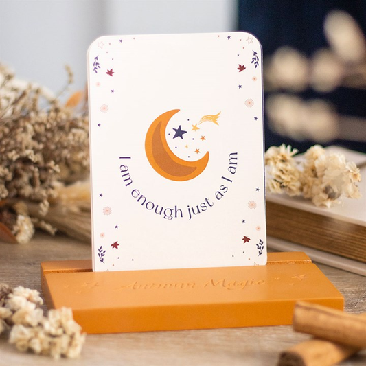 Autumn Magic Affirmation Cards with Wooden Stand, image 1 of 5