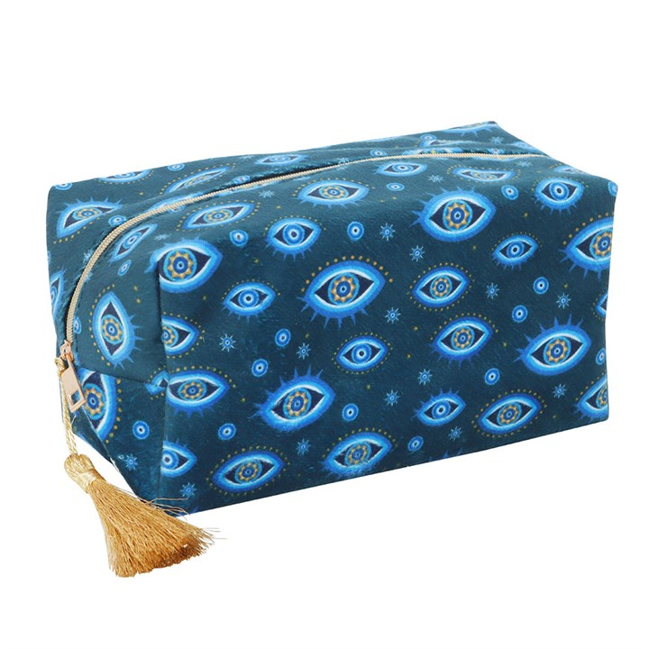All Seeing Eye Print Velvet Makeup Bag, image 2 of 5