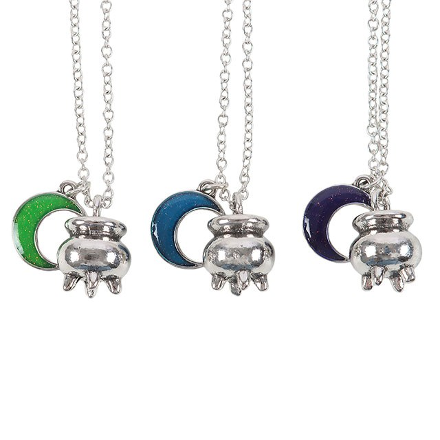 Set of 3 Coven Sisters Cauldron Charm Necklaces, image 4 of 6