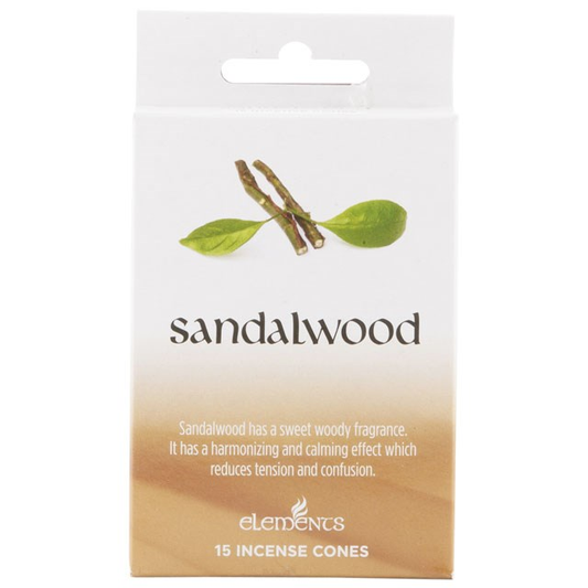 Set of 12 Packets of Elements Sandalwood Incense Cones, image 1 of 2
