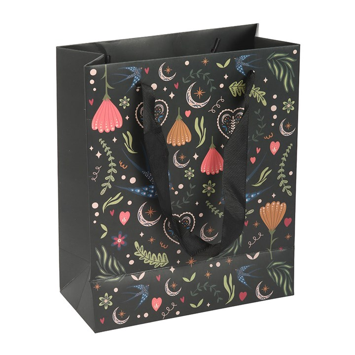 Medium Black Midnight Bloom Print Giftbag, image 5 of 5