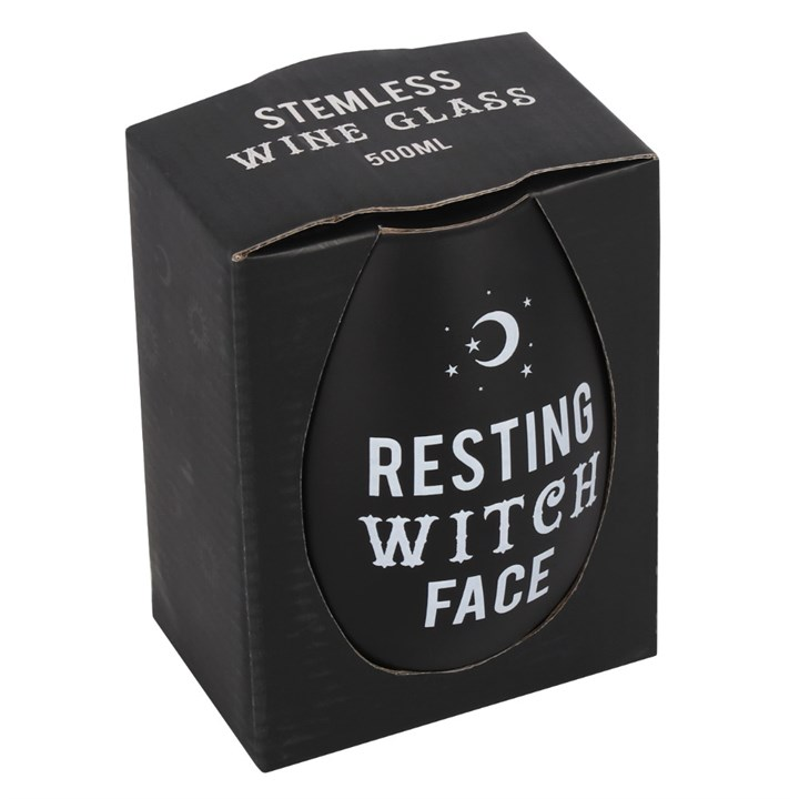 Resting Witch Face Stemless Wine Glass, image 3 of 3