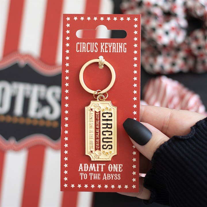 Admit One to the Abyss Circus Ticket Keyring, image 1 of 6