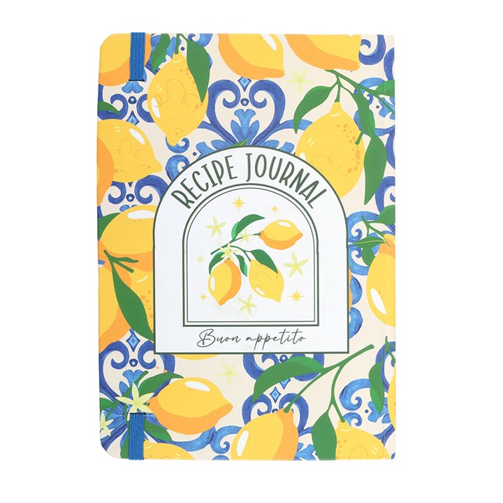 Italian Lemon Print A5 Recipe Journal, image 4 of 7