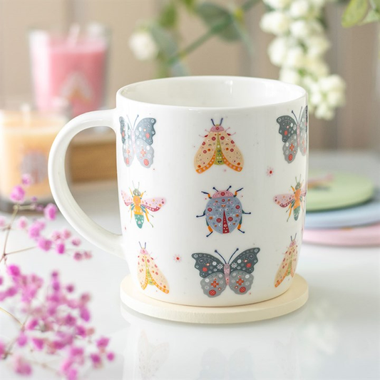 Floral Bug Print Mug, image 1 of 5
