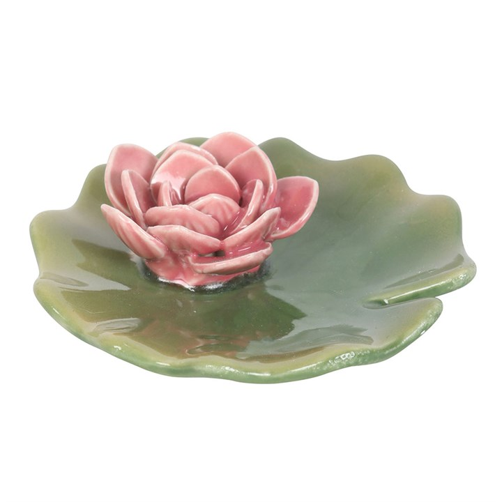 Lily Pad Trinket Dish and Incense Stick Holder, image 2 of 5