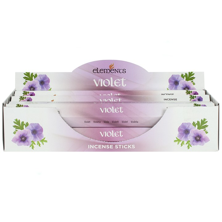 Set of 6 Packets of Elements Violet Incense Sticks, image 1 of 2
