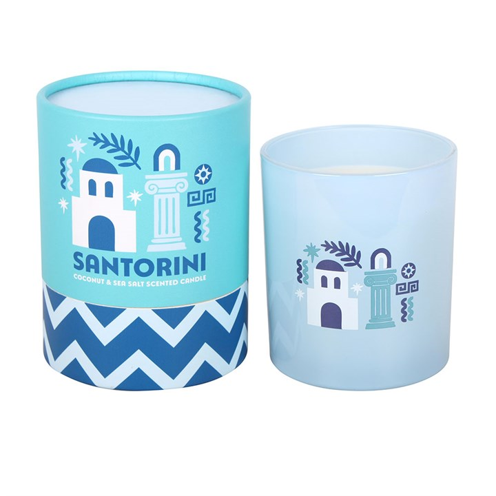 Santorini Coconut & Sea Salt Scented Candle, image 3 of 6