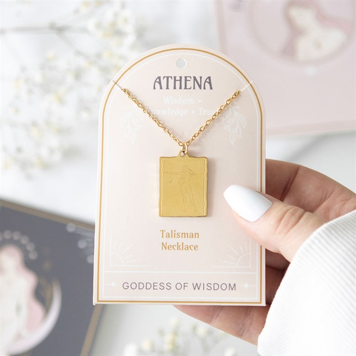 Athena Goddess Talisman Necklace, image 1 of 5