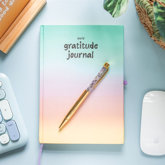 Multicoloured Gratitude Journal with Amethyst Pen, image 1 of 6