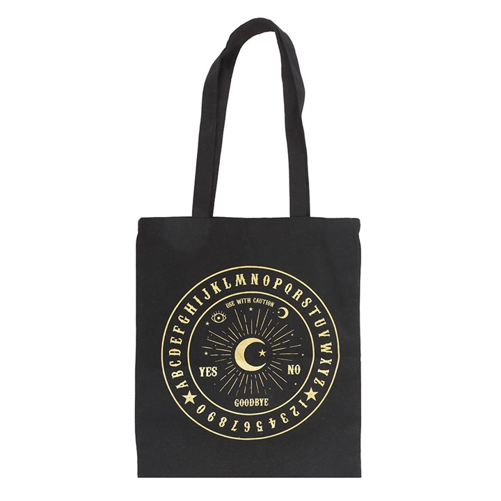 Black and Gold Talking Board Polycotton Tote Bag, image 1 of 3