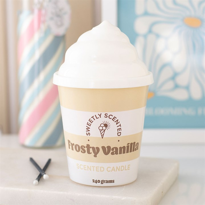 Frosty Vanilla Ice Cream Scented Candle, image 1 of 5