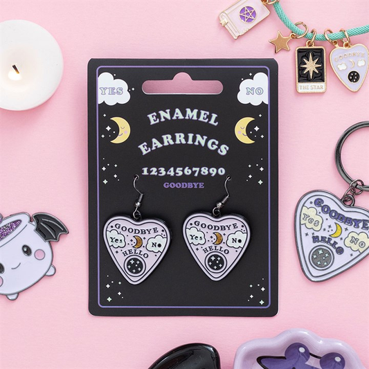 Pastel Talking Board Planchette Earrings, image 1 of 7