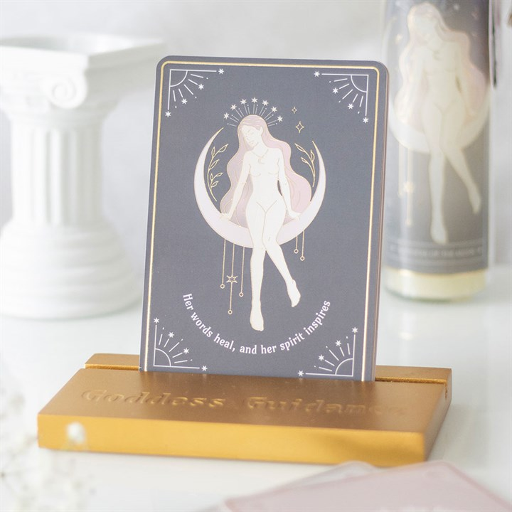 Goddess Energy Affirmation Cards with Wooden Stand, image 1 of 6