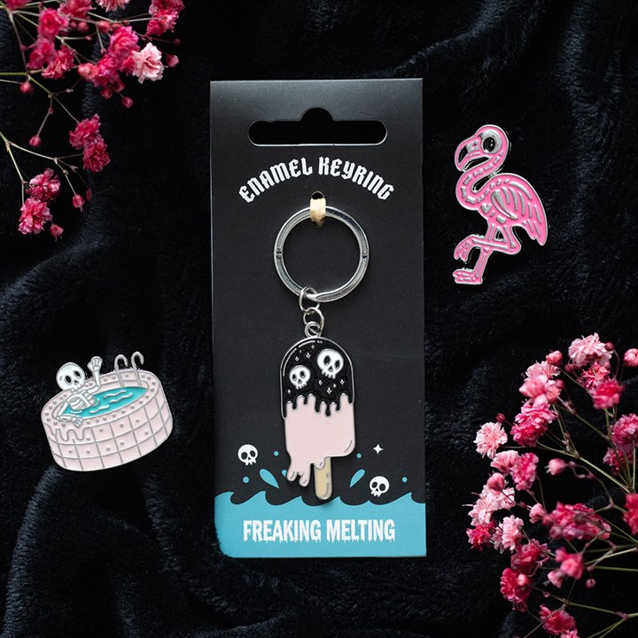 Freaking Melting Ice Cream Keyring, image 2 of 6