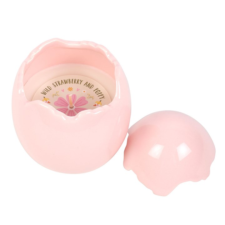 Wild Strawberry & Poppy Egg Shaped Candle, image 3 of 6