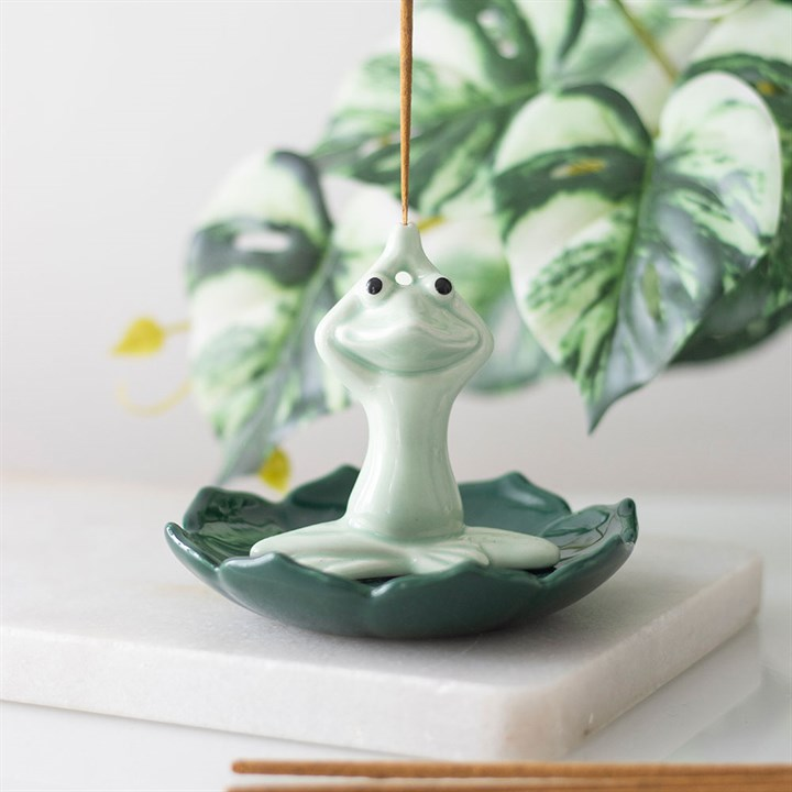 Yoga Frog Incense Stick Holder, image 1 of 5