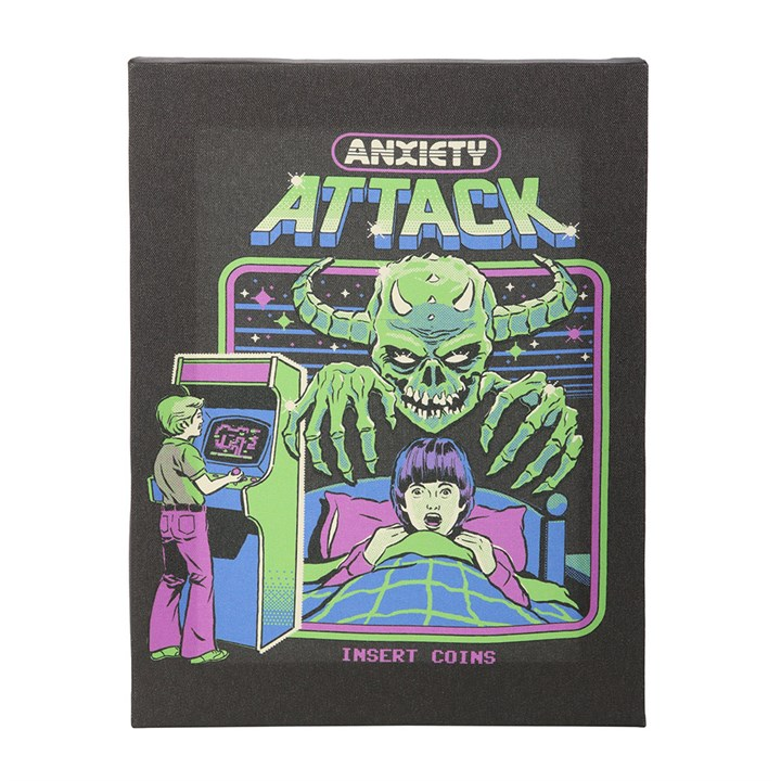 19x25cm Anxiety Attack Canvas Plaque by Steven Rhodes, image 2 of 4