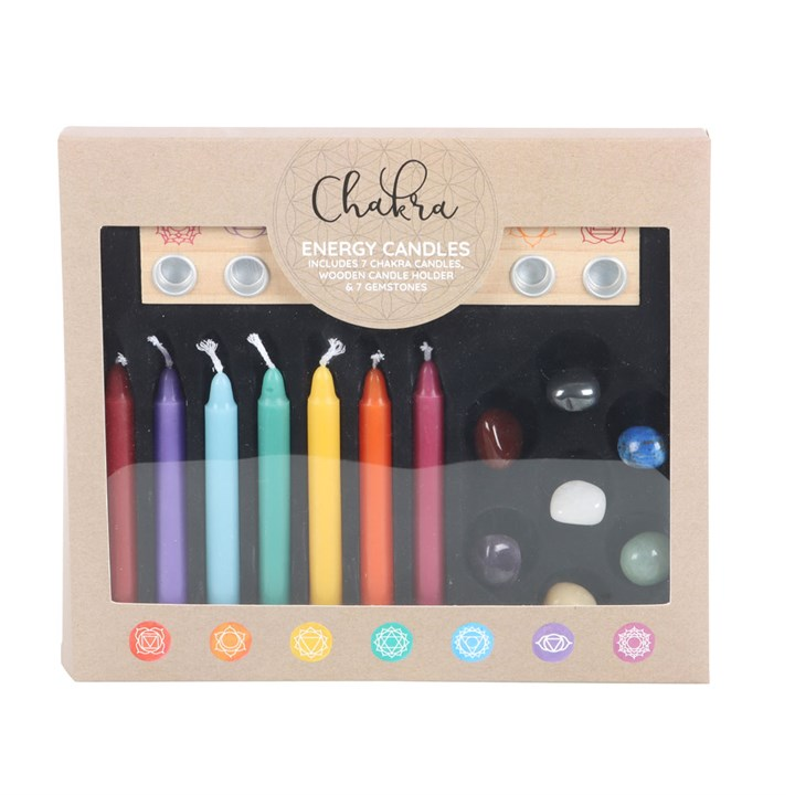 Chakra Energy Candle and Crystal Gift Set, image 1 of 6