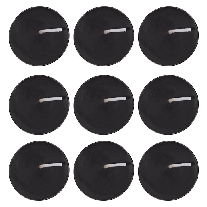 Pack of 9 Opium Scented Black Tealights, image 2 of 2