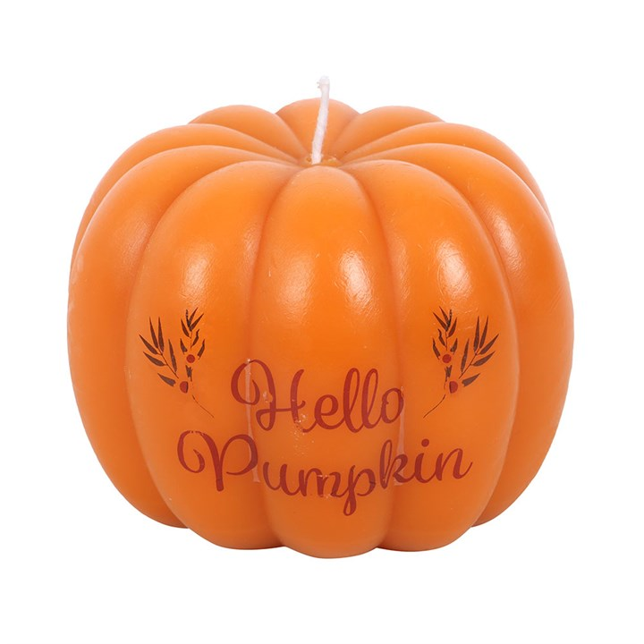 Hello Pumpkin Shaped Candle, image 2 of 4