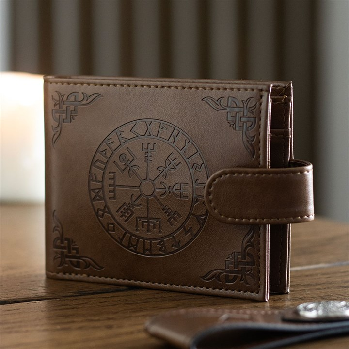 Viking Compass Faux Leather Wallet, image 2 of 5