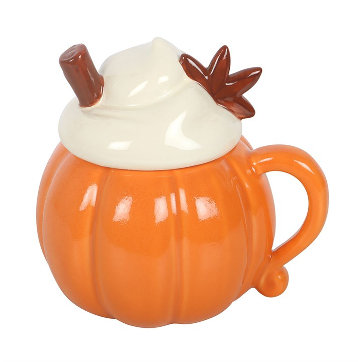 Pumpkin Cream Lidded Mug, image 4 of 5