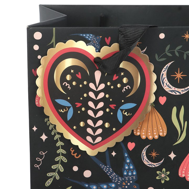 Medium Black Midnight Bloom Print Giftbag, image 4 of 5