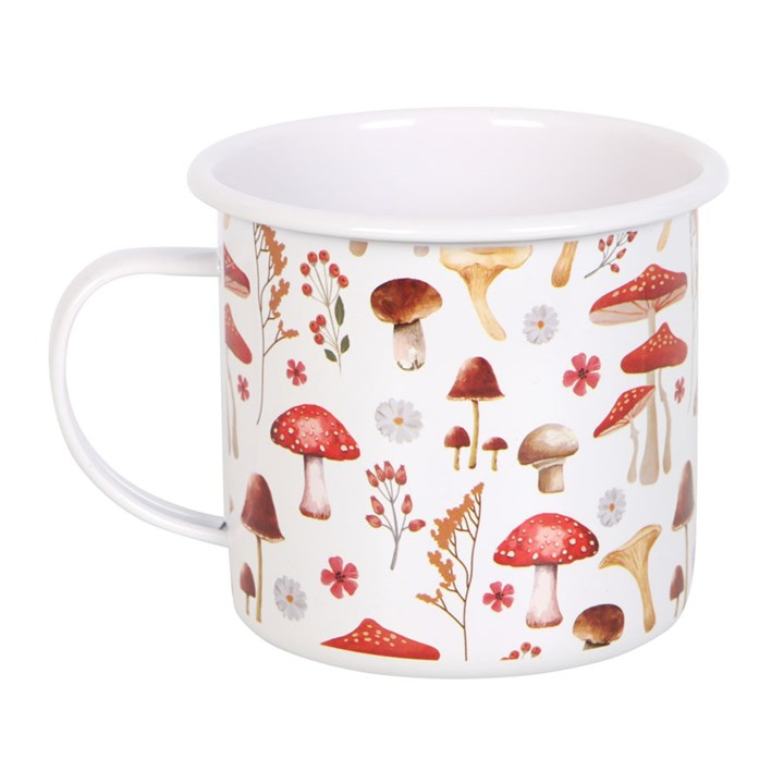 All Over Mushroom Print Enamel Mug, image 2 of 5