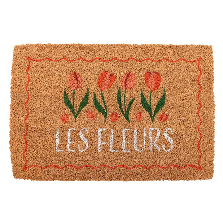 Natural Les Fleurs Tulip Doormat, image 2 of 4