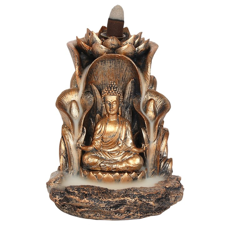 Bronze Buddha Backflow Incense Burner, image 1 of 4