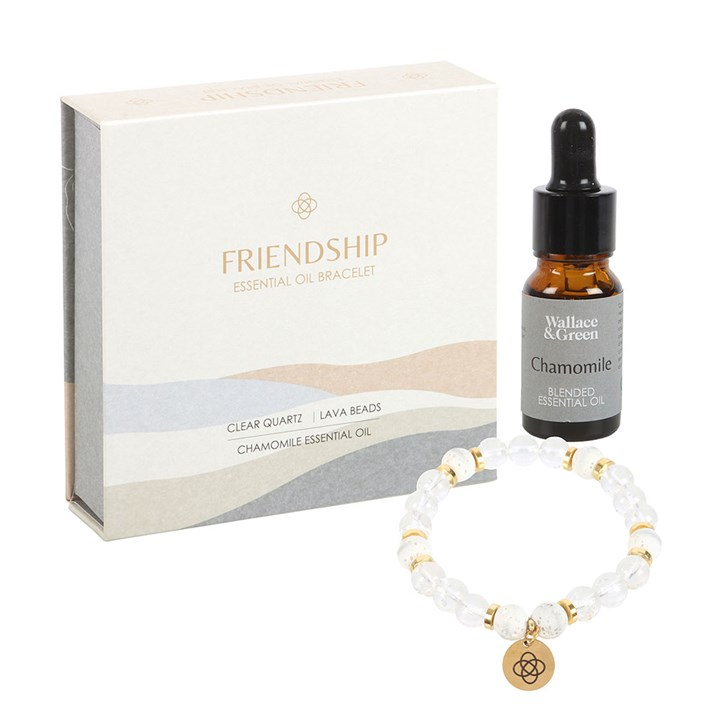 Friendship Clear Quartz Essential Oil Bracelet, image 5 of 5
